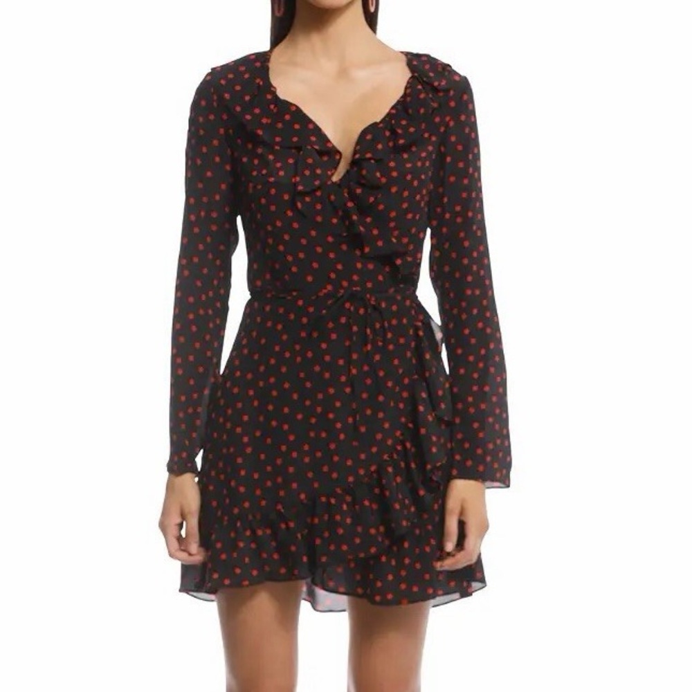Realisation Par Alexandra Wrap Polka Dot Dress